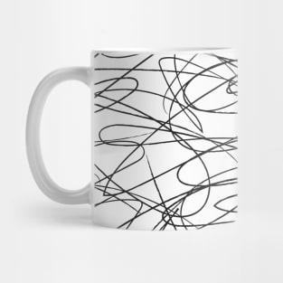 Hand Drawn Scribbles (black/white) Mug